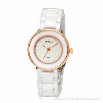 New Product Fashionable Elegant Ceramic Jewelry Watch with Japan Quartz Movement